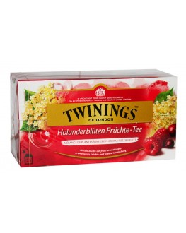 Чай TWININGS Cranberry Raspberry Elderflower Журавлина Малина Квіти Бузини 25 х 2 г (070177212469)