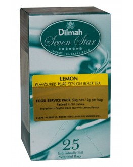 Чай DILMAH Seven Star Black Tea Lemon Лимон 25 x 2 г