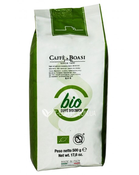 Кава BOASI Bio Caffe Biologico зернова 500 г (8003370009774)
