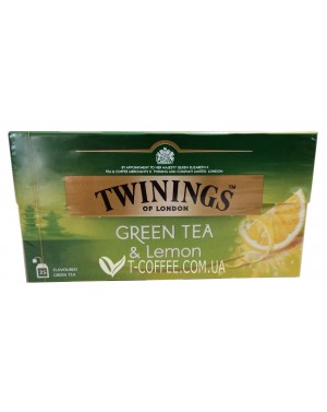 Чай TWININGS Green Tea Lemon Зелений Лимон фото