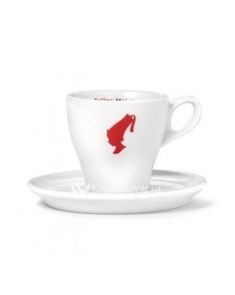 Чашка з блюдцем JULIUS MEINL Джамбо порцелянова біла 190 мл