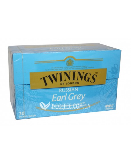 Чай TWININGS Russian Earl Grey Російський Ерл Грей 20 х 1,5 г к/п (5055953900469)