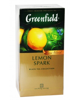 Чай GREENFIELD Lemon Spark Чорний з Лимоном 25 х 1,5 г (4823096802282)