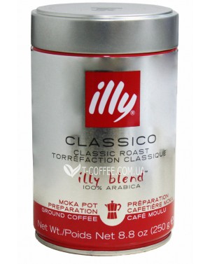 Кава ILLY Moka для турки, гейзерної кавоварки мелена 250 г ж/б (8003753915050)