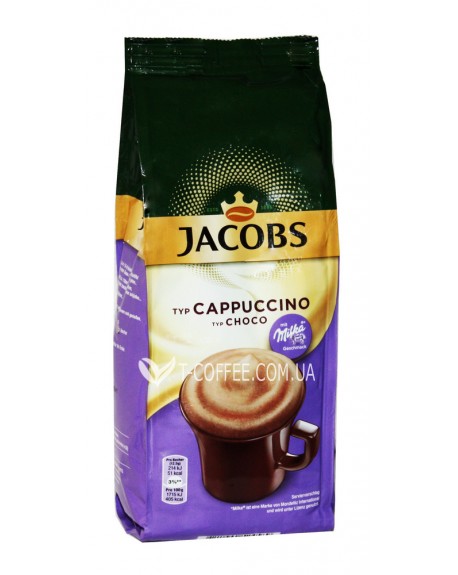 Капучино JACOBS Cappuccino Choco з шоколадом MILKA 500 г (8711000524589)