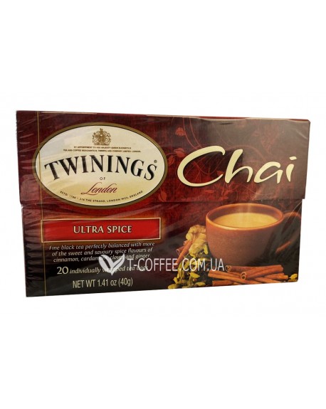Чай TWININGS Chai Чай зі Спеціями 20 х 2 г (070177267728)