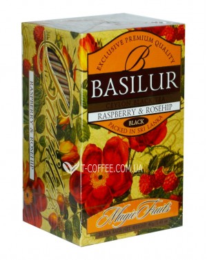 Чай BASILUR Raspberry Rosehip Малина Шипшина - Чарівні Фрукти 20 х 2 г (4792252001084) фото