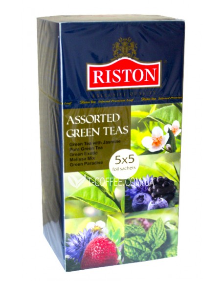 Чай RISTON Assorted Green Teas Асорті Зеленого Чаю 5 x 5 по 1,5 г