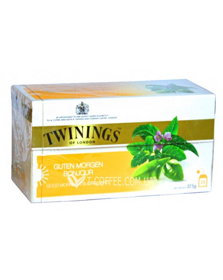 Чай TWININGS Guten Morgen Bonjour Вербена М’ята 25 х 2 г