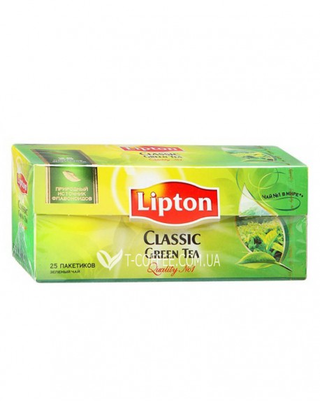 Чай LIPTON Classic Green Tea Зелений 25 x 2 г (4823084200793)