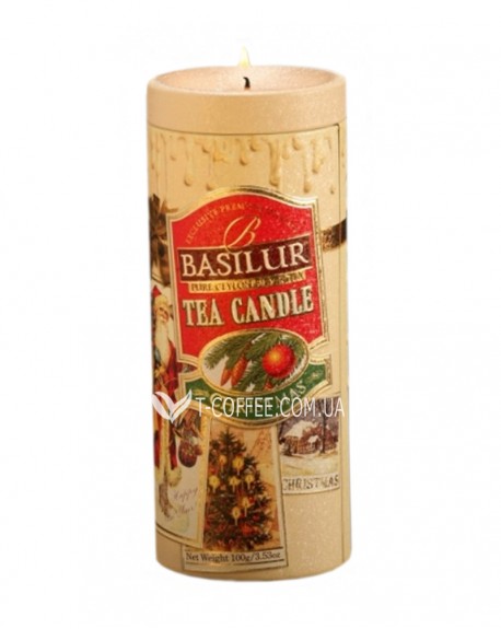 Чай BASILUR Christmas Tea Candle Різдвяна Свічка - Святкова 100 г ж/б