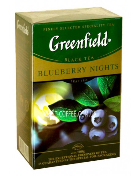 Чай GREENFIELD Blueberry Nights Чорниця 100 г к/п (4823096802428)