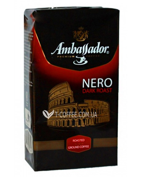 Кава AMBASSADOR Nero мелена 225 г (8718868866653)