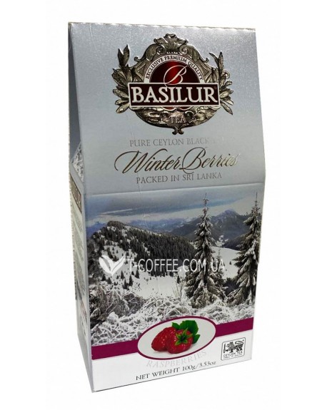 Чай BASILUR Raspberries Малина - Зимові Ягоди 100 г к/п (4792252941502)