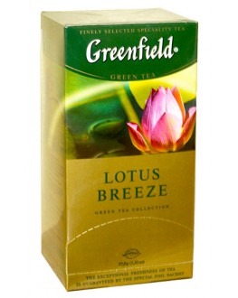 Чай GREENFIELD Lotus Breeze Зелений з М'ятою 25 х 1,5 г (4823096800394)