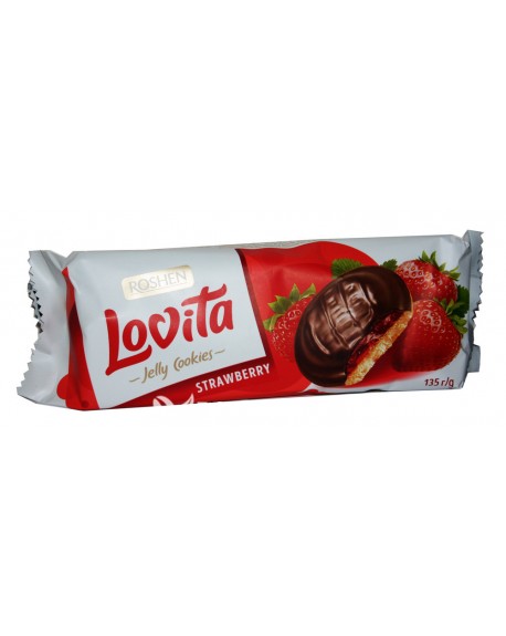 Печиво ROSHEN Lovita Strawberry Полуниця 135 г (4823077634277)