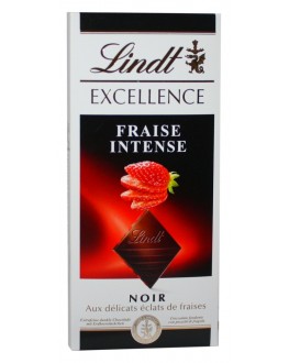 Шоколад LINDT Excellence Dark Chocolate Fraise Intense Чорний Полуниця 100 г (3046920027458)