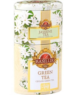 Чай BASILUR Jasmine Tea Green Tea Жасминовий Зелений - Квіти і Фрукти Цейлону 100 г ж/б (4792252940703)