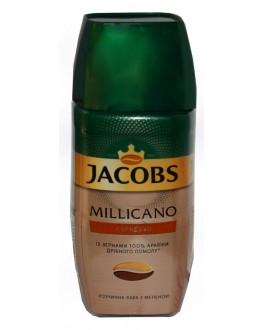 Кава JACOBS Millicano Espresso цільнозернова розчинна 95 г скл.б. (8714599101551)
