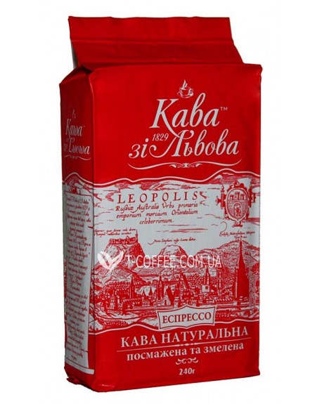 Кава КАВА ЗІ ЛЬВОВА Еспресо мелена 225 г (4820145620910)