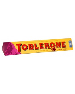 Шоколад TOBLERONE Milk Chocolate Almond Nougat Raisins Молочний Мигдальна Нуга Родзинки 100 г (7622300107949)