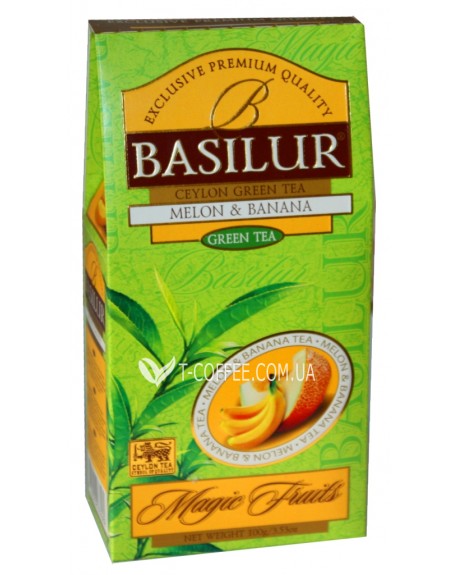 Чай BASILUR Melon Banana Диня Банан - Чарівні Фрукти 100 г к/п (4792252933569)