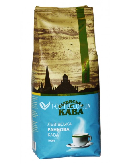 Кава ВІДЕНСЬКА КАВА Львівська Ранкова Кава зернова 1 кг (4820000371551)