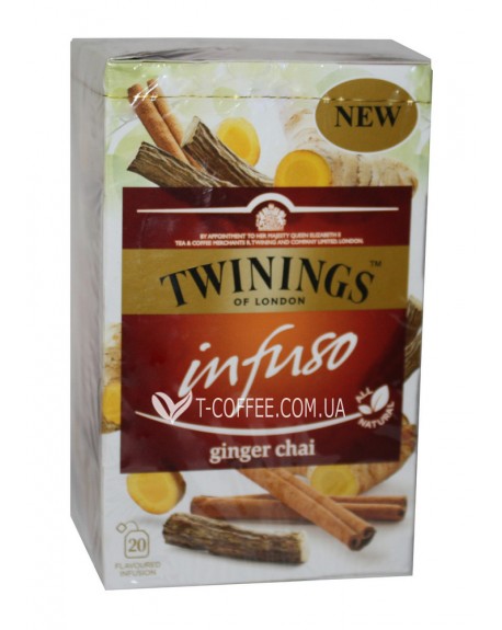 Чай TWININGS Infuso Ginger Chai Імбир 20 х 2 г (070177226589)