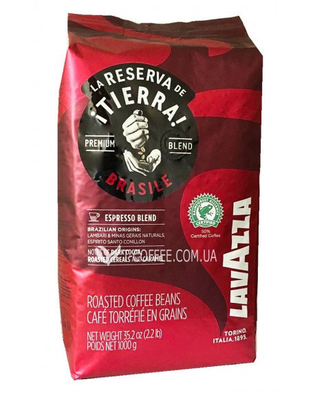 Кава LAVAZZA la Reserva de Tierra Brasile Espresso Blend зернова 1 кг (8000070025264)