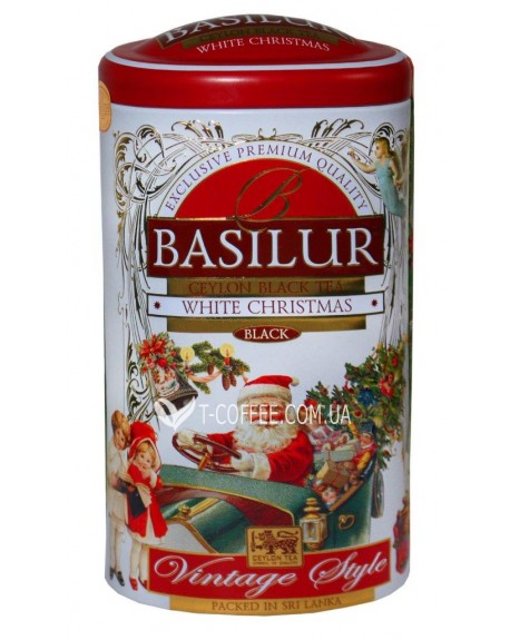 Чай BASILUR White Christmas Сніжне Різдво - Вінтаж 100 г ж/б (4792252935303)