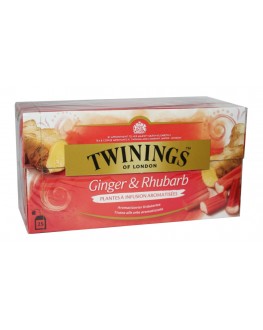 Чай TWININGS Ginger Rhubarb Імбир Ревінь 25 х 2 г (070177171438)