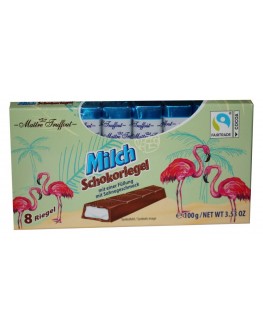Шоколад MAITRE TRUFFOUT Milch Schokoriegel Flamingo Молочний Фламінго 8 х 12,5 г (9002859104558)