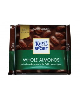 Шоколад RITTER SPORT Whole Almonds Молочний Мигдаль 100 г