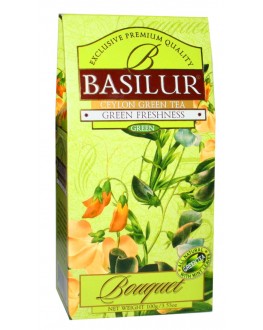 Чай BASILUR Green Freshness Зелена Свіжість - Букет 100 г к/п (4792252100268)