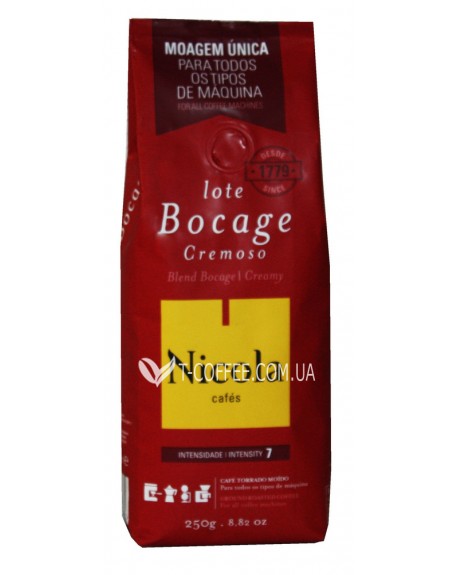 Кава NICOLA Bocage Cremoso мелена 250 г (5601132003331)