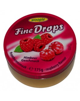 Льодяники FINE DROPS Himbeer Geschmack Малина 175 г (9002859093159)