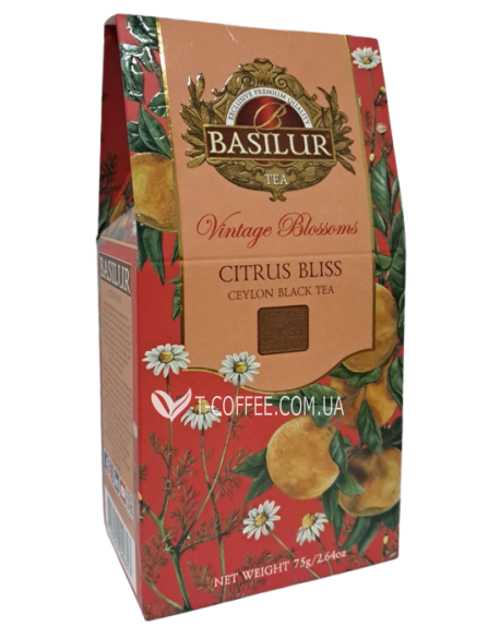Чай BASILUR Citrus Bliss Цитрусова Насолода - Вінтажні квіти 75 г к/п (4792252944817)