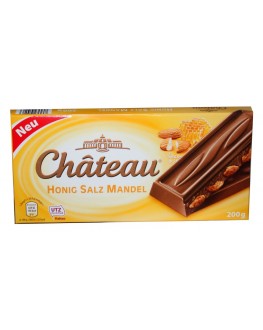 Шоколад CHATEAU Honic Salz Mandel Молочний Мед Сіль Мигдаль 200 г (29090426)