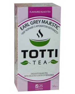 Чай TOTTI Earl Grey Majestic Ерл Грей 25 x 2 г (8719189233186)