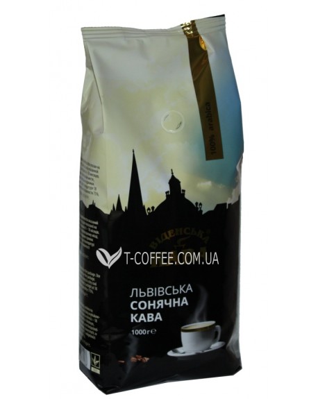 Кава ВІДЕНСЬКА КАВА Львівська Сонячна Кава зернова 1 кг (4820000371568)
