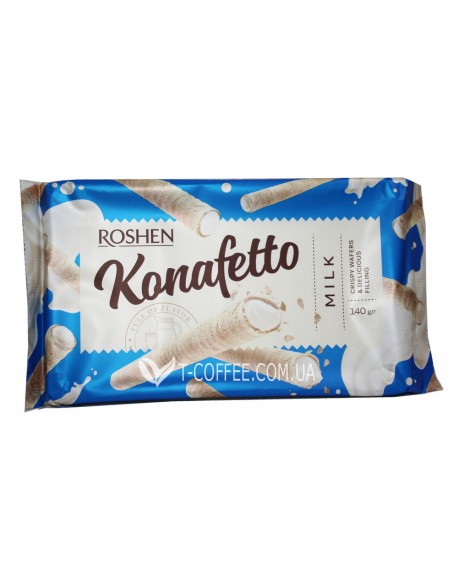 Вафельні трубочки ROSHEN Konafetto Milk Молоко 140 г (4823077618161)