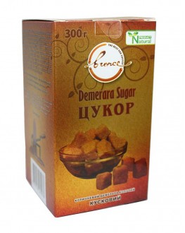Цукор тростинний коричневий нерафінований кусковий Demerara 300 г