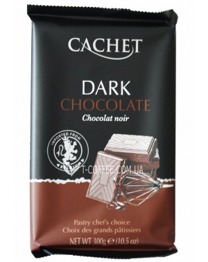 Cachet Dark Chocolate Чорний Шоколад 54% какао 300 г (5412956216438) фото