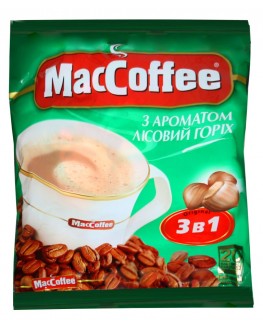 Кава MACCOFFEE 3в1 Hazelnut Лісовий Горіх розчинна 20 х 18 г економ.пак. (8887290109864)