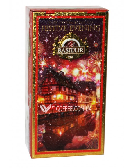 Чай BASILUR Festive Evening Святковий Вечір - Моменти 75 г ж/б (4792252938793)