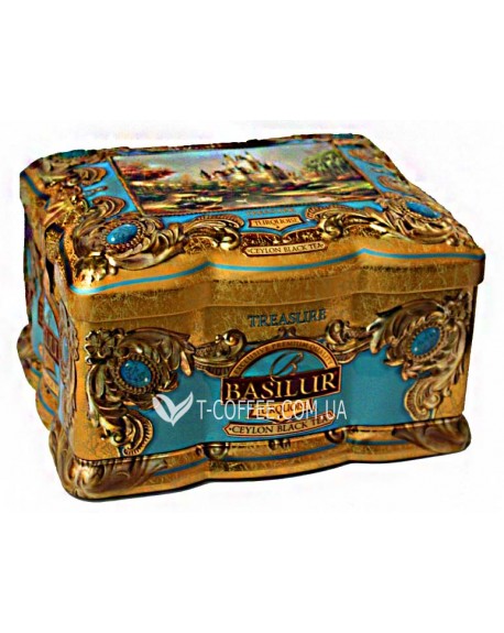 Чай BASILUR Turquoise Бірюза - Скринька 100 г ж/б (4792252925540)