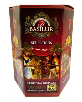 Чай BASILUR Christmas Fireplace Різдвяний Камін - Святкові Відчуття 85 г к/п (4792252943902)