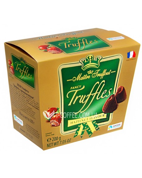 Цукерки Maitre Truffout Huzelnut Flavour Трюфель Лісовий Горіх 200 г