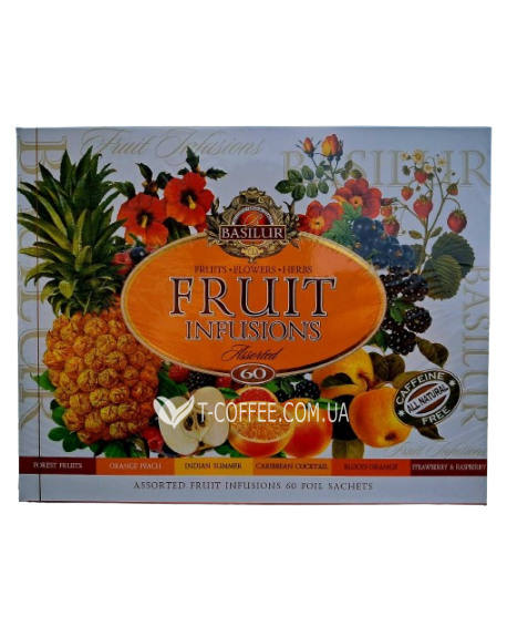 Чай BASILUR Fruit Infusions Assorted - Фруктові Коктейлі Асорті 60 х 1,8 г (4792252935495)