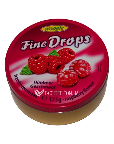 Льодяники FINE DROPS Himbeer Geschmack Малина 175 г (9002859093159)
